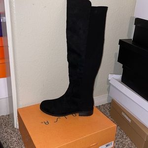 Super cute over the knee boots never been worn